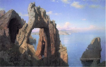 Arche naturelle à Capri paysage luminisme William Stanley Haseltine Peinture à l'huile